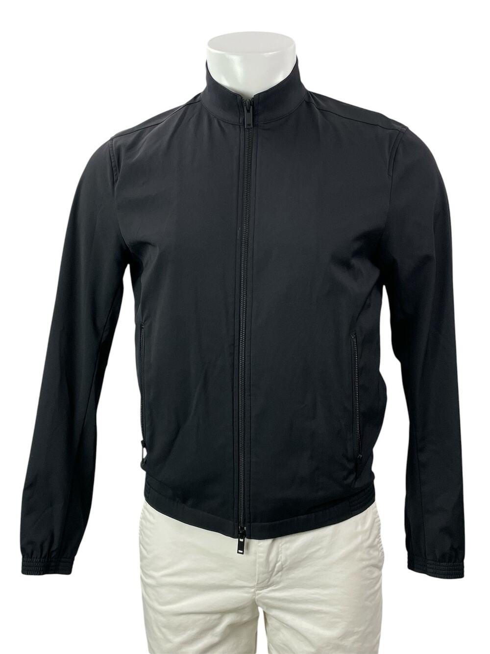 Theory Men's Black Long Sleeves Full Zip Lightweight Windbreaker Coat Jacket XS